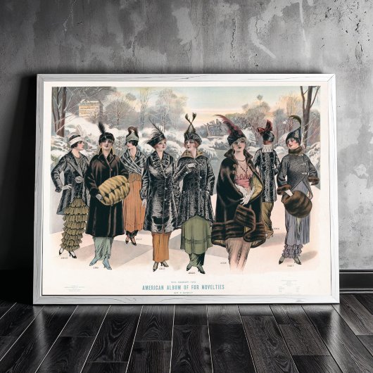 Poster Album américain de nouveautés en fourrure (1914)