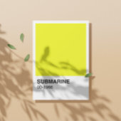 Poster Album de chanson jaune - Bordure blanche
