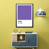 Poster Album de chanson violet - Bordure blanche