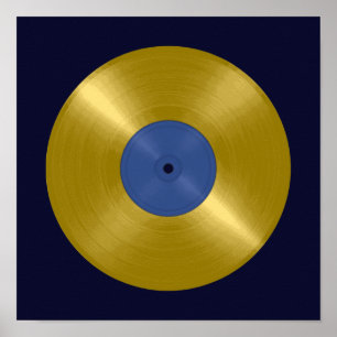 Poster Album Gold Vinyl Record