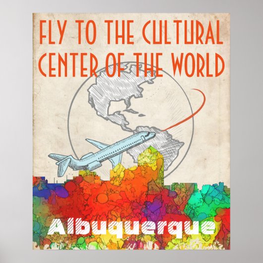 Poster Albuquerque New Mexico Skyline SG (Devant)