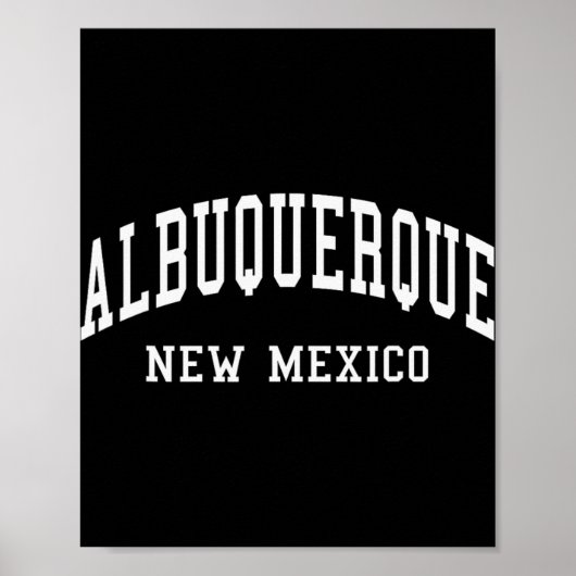 Poster Albuquerque - New Mexico - Throwback Design - Clic (Devant)