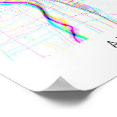 Poster Albuquerque Nouveau-Mexique Carte Abstraite simple (Coin)