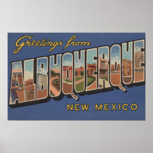Poster Albuquerque, Nouveau-Mexique - Scènes de grandes l