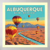 Poster Albuquerque Nouveau-Mexique vintage (Devant)