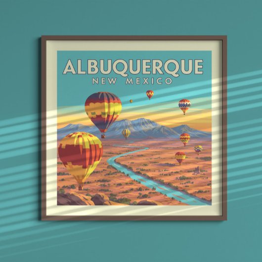 Poster Albuquerque Nouveau-Mexique vintage