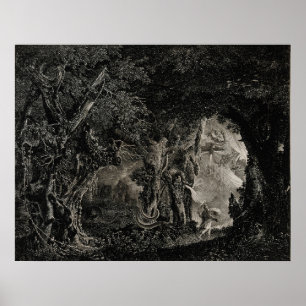 Poster Alcasto Dans Une Forêt Enchantée - Paul Sandby