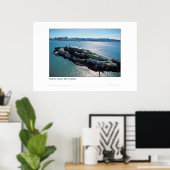 Poster Alcatraz avec la ville (Bureau à domicile)