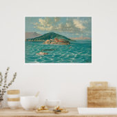 Poster Alcatraz dans la baie de San Francisco (1856A) (Cuisine)