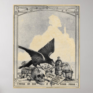 Poster Alchemy Laboratory and the Sphinx Sepia