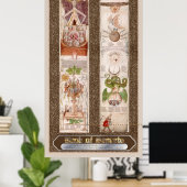 Poster Alchimie du livre de secrets "Visio Mystica (Bureau à domicile)