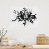 Poster Alchimie - Encre dans l'eau (Cuisine)