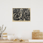 Poster Alchimie Outils de distillation (Cuisine)