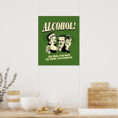 Poster Alchohol : One Drink Je me sens bien (Cuisine)