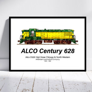 Poster Alco C-628 aka Alco Century 628 Diesel Locomotive