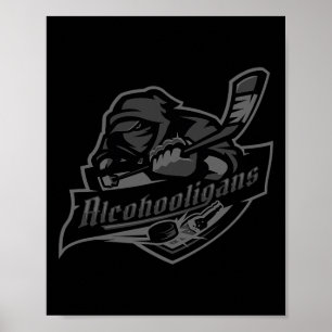 Poster Alcohooligans Édition Blackout Hockey sur Glace To