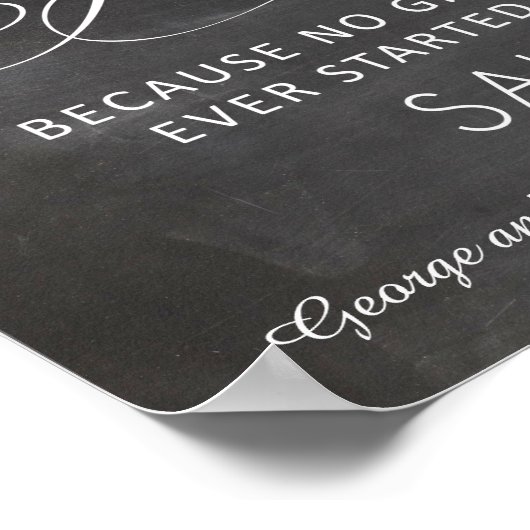 Poster Alcool - drôle de panneau mariage (Coin)