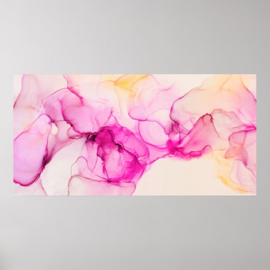 Poster Alcool encre texture marine. L'art contemporain. (Devant)