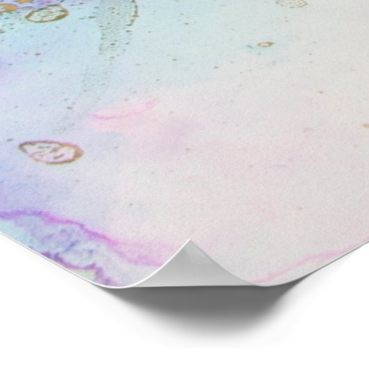 Poster Alcool Enk Art. Peinture Abstraite. Alcool Ink ba (Coin)