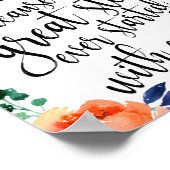 Poster Alcool Mariage Floral Aquarelle 8x10 (Coin)