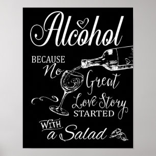 Poster Alcool Parce qu'aucune grande histoire d'amour n'a