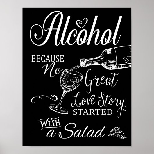 Poster Alcool Parce qu'aucune grande histoire d'amour n'a (Devant)