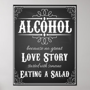 Poster Alcool parce qu'aucune grande histoire d'amour n'e