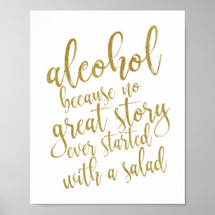 Poster Alcool parce qu'il n'y a pas de grande histoire su