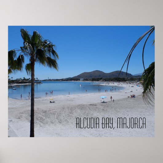 Poster Alcudia Beach and Bay Paysage Majorque Espagne (Devant)