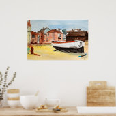 Poster Aldeburgh Print – Paysage côtier à l'aquarelle (Cuisine)