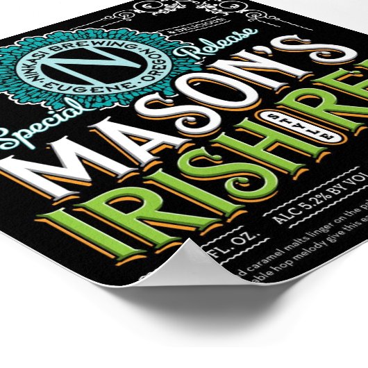 Poster Ale rouge irlandaise (Coin)