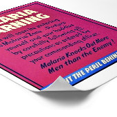 Poster Alerte au paludisme (Coin)