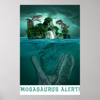 Poster Alerte Mosasaururus !