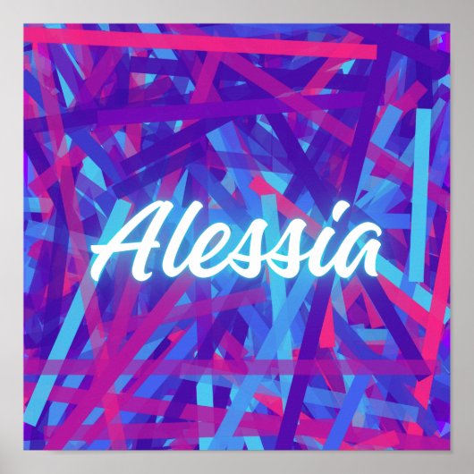 Poster Alessia – Soft Elegant Name Design (Devant)