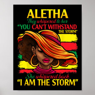 Poster Aletha Prénom Nom de famille Histoire noire Lun