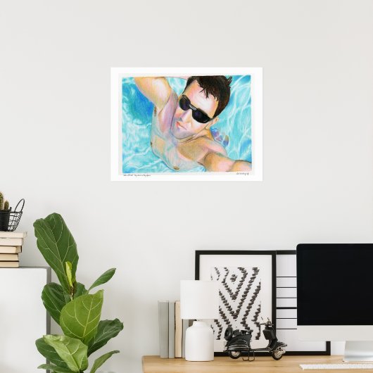 Poster "Alex All Wet" Mon visage sur Mon Spa... (Bureau à domicile)