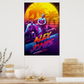 POSTER ALEX JONES GLISSANT DANS LES ANNÉES 80 (Cuisine)