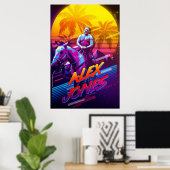 POSTER ALEX JONES GLISSANT DANS LES ANNÉES 80 (Bureau à domicile)
