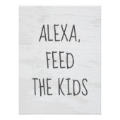 Poster Alexa Command Humor on Textured White (Devant)