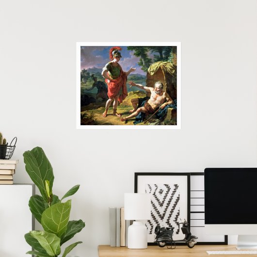 Poster Alexander and Diogenes, 1818 (oil on canvas) (Bureau à domicile)