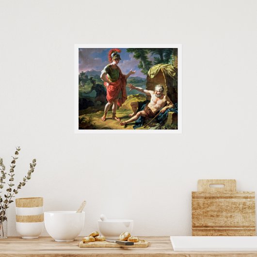 Poster Alexander and Diogenes, 1818 (oil on canvas) (Cuisine)