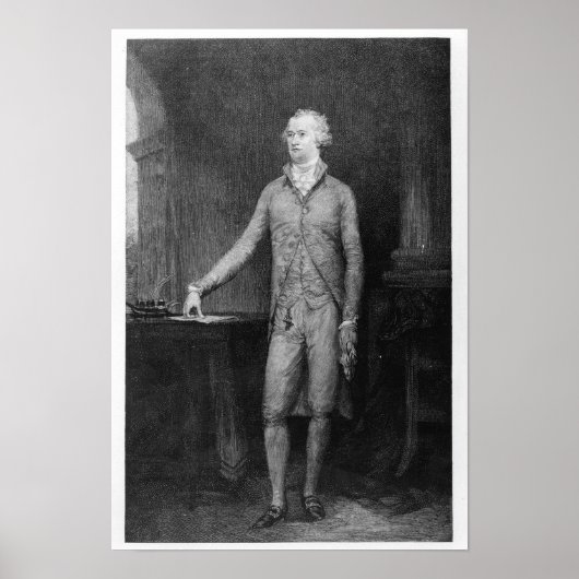 Poster Alexander Hamilton, après la peinture de 1792 (Devant)