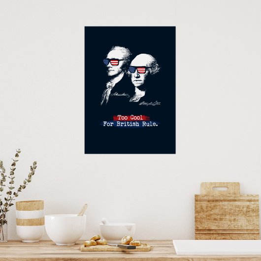 Poster Alexander Hamilton George Washington Aussi Cool (Cuisine)