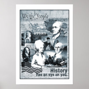 Poster Alexander Hamilton George Washington Histoire Cade