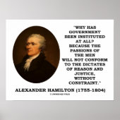 Poster Alexander Hamilton Gouvernement Contrainte de pass (Devant)