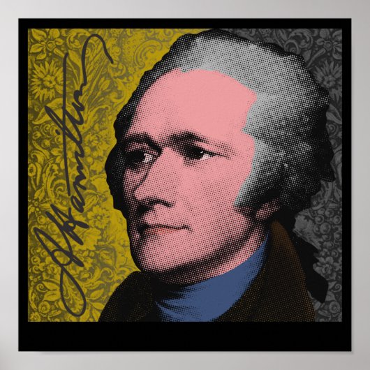 Poster Alexander Hamilton Pop Art Portrait (Devant)