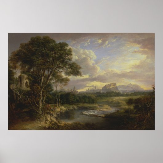 Poster Alexander Nasmyth - Vue de la ville d'Édimbourg (Devant)
