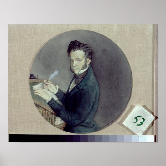 Poster Alexander Pushkin à l'oeuvre, 1899 (Devant)