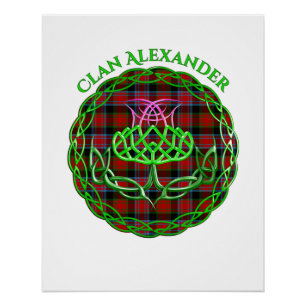 Poster Alexander Scottish Tartan Celtic Thistle