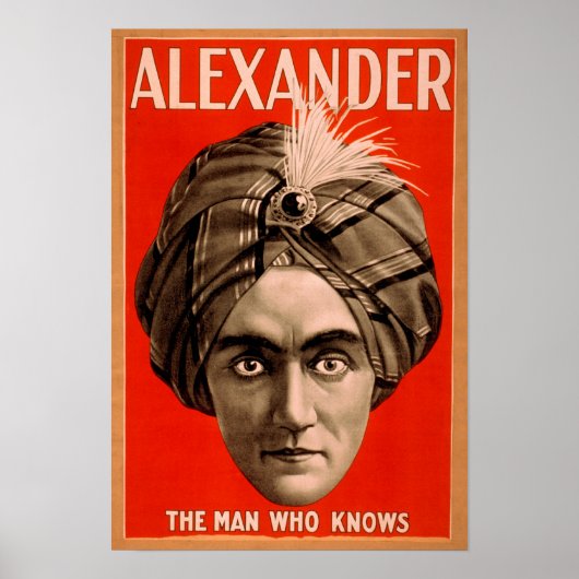 Poster Alexandre l'homme qui connaît l'affiche magique (Devant)